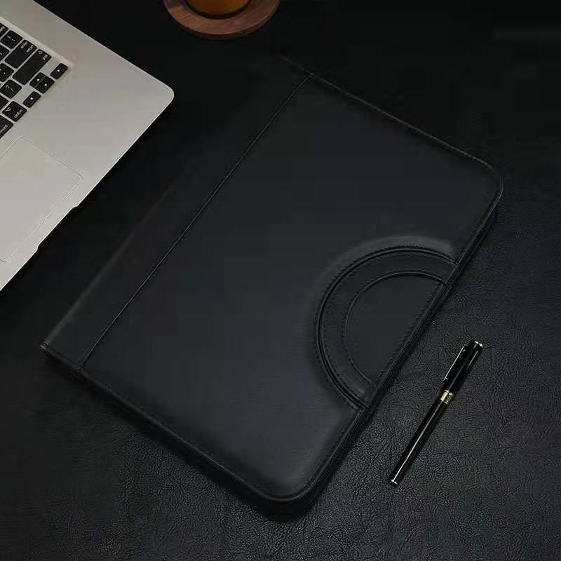 Кожена A4 папка с цип и клип за документи – мултифункционална бизнес папка (Материал: кожа; Тип: силен клип + клип за дъска; Приложим размер за хартия: A4; Дебелина на плочата: 0,05; Модел: BS-002)