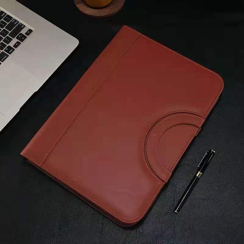 Кожена A4 папка с цип и клип за документи – мултифункционална бизнес папка (Материал: кожа; Тип: силен клип + клип за дъска; Приложим размер за хартия: A4; Дебелина на плочата: 0,05; Модел: BS-002)