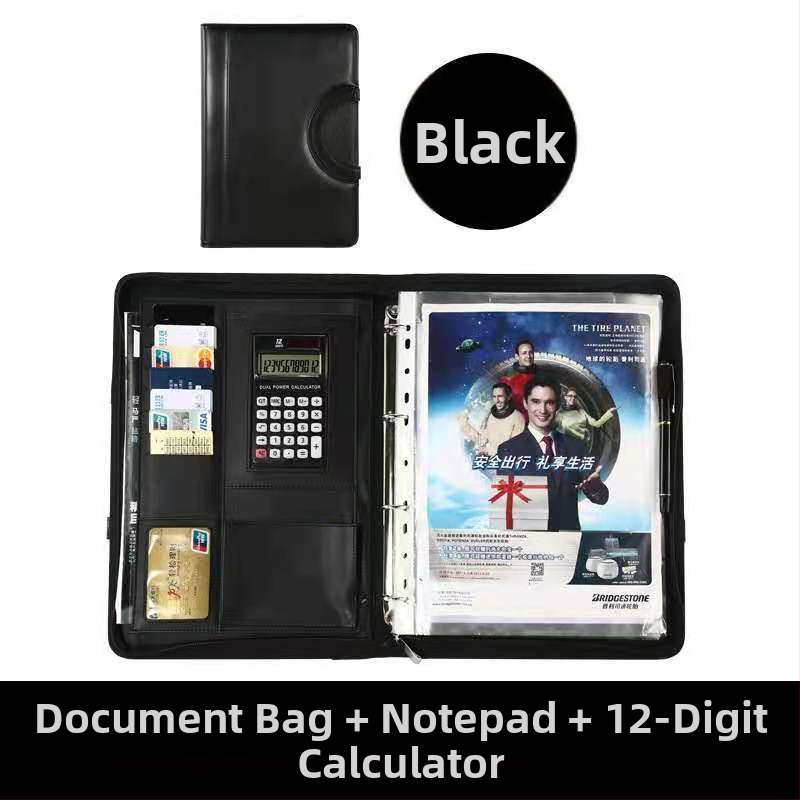 Кожена A4 папка с цип и клип за документи – мултифункционална бизнес папка (Материал: кожа; Тип: силен клип + клип за дъска; Приложим размер за хартия: A4; Дебелина на плочата: 0,05; Модел: BS-002)