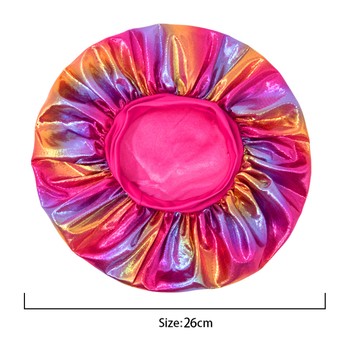 Детска сатенена шапка със лазерен принт, широк ръб и куполна корона, ветроустойчива и дишаща