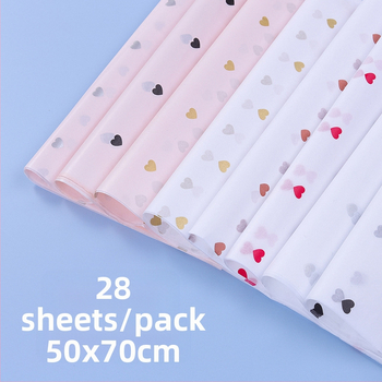 Rankų darbo gėlių puokštės įpakavimo popierius su rožių dizainu, OPP įpakavimas