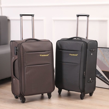 Bagaj unisex pentru călătorii de afaceri cu fermoar, material PET+PE, roți universale, căptușeală Oxford