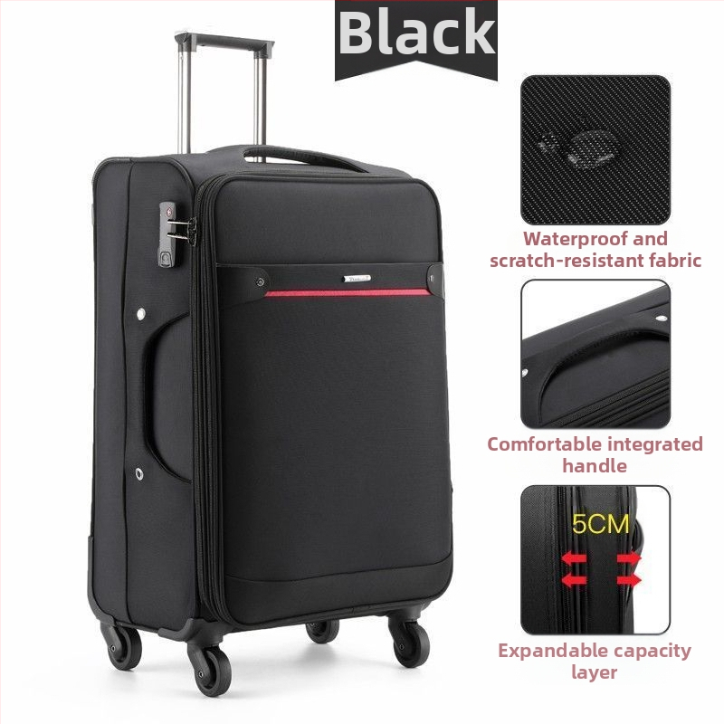 Bagaj unisex pentru călătorii de afaceri cu fermoar, material PET+PE, roți universale, căptușeală Oxford