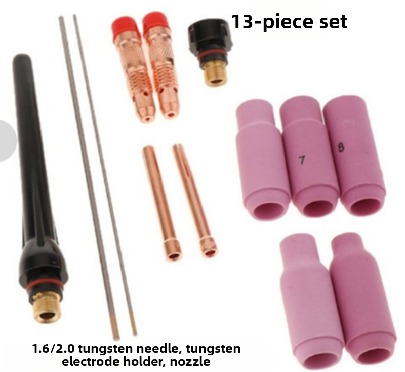 Set de consumabile pentru pistol TIG WP17/18/26 — clemă WT20 pentru electrod tungsten, diametrul miezului 1,6 mm
