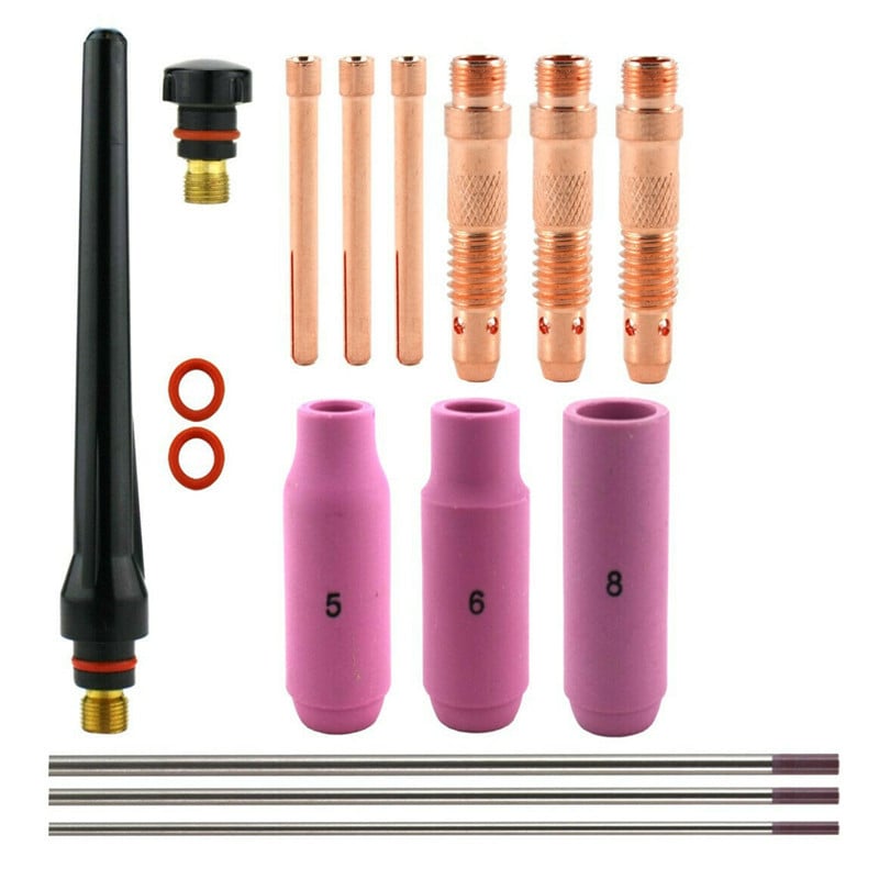 TIG locītavas pistoles patēriņa komplekts WP17/18/26 sērijai — WT20 volframa elektroda fiksators, jādres diametrs 1,6 mm