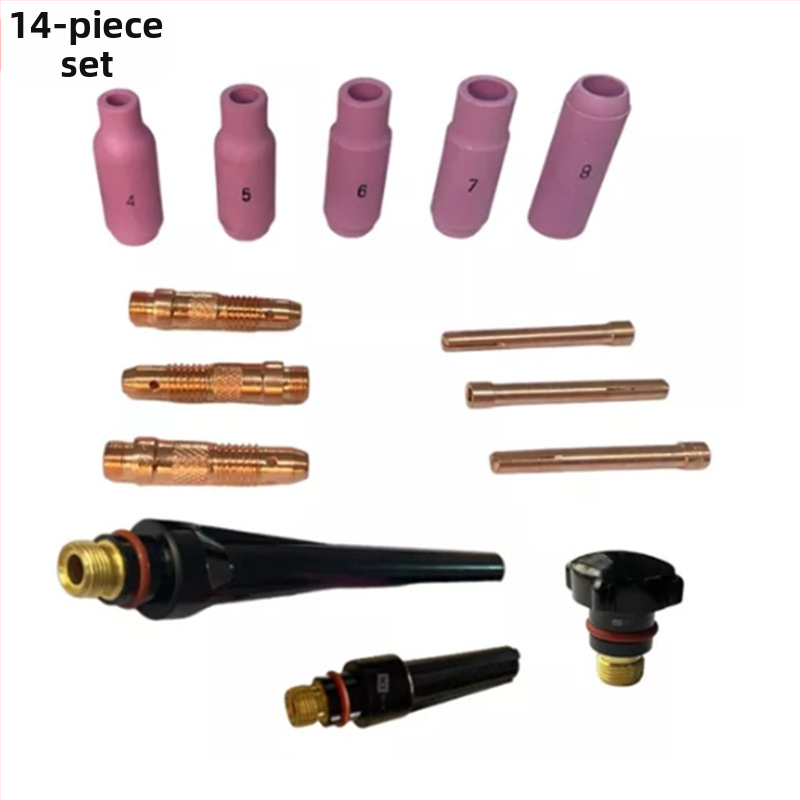 Комплект консумативи за TIG заваръчна пушка WP17/18/26 серия — WT20 държач за волфрамов електрод, диаметър 1,6 мм