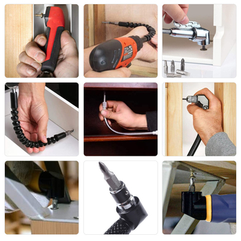 Αρθρωτός προσαρμογέας 105° για κατσαβίδι με εξάγωνη λαβή και ευέλικτο άξονα από ABS μηχανικό πλαστικό, για βίδες