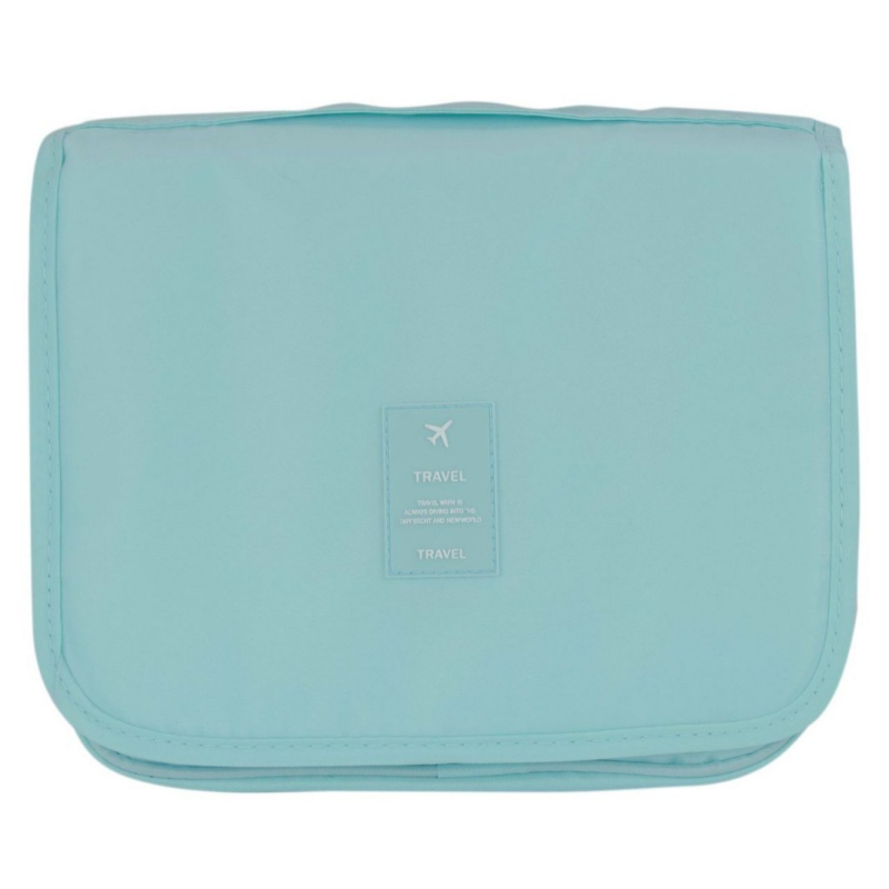 Kabantis kelioninis kosmetikos maišelis su kabliu, kubo formos Twill audinys, kosmetikai ir higienai (kubo forma, Twill audinys, saugus uždarymas)