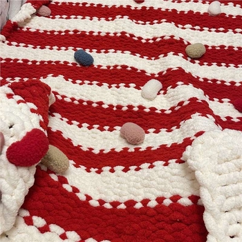 Χειροποίητη υφαντή κουβέρτα από μαλλί κασμίρ, πολυεστερικό νημάτι, βάρος κάτω των 300 g, για όλες τις εποχές, μοντέρνο μινιμαλιστικό στυλ