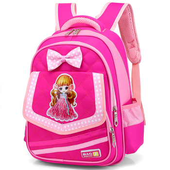 Детска раница за основно училище с карикатурен дизайн и мил възел, Oxford плат, капацитет под 20 л, вътрешно отделение за учебници, ципово отваряне, двойни презрамки