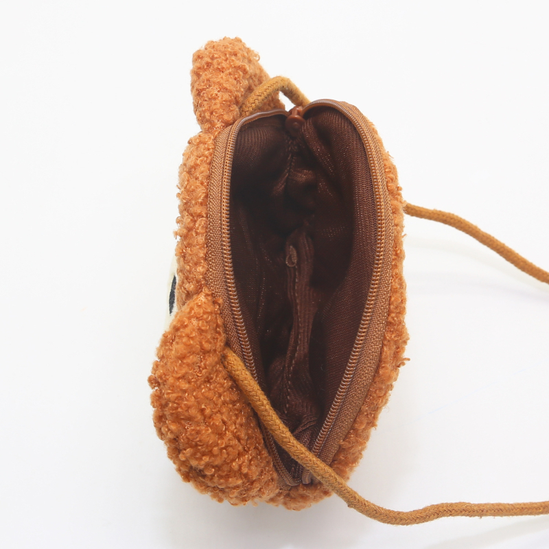 Сладък плюшен детски кръстосан през рамо чанта с монетник, карикатурен дизайн на панда