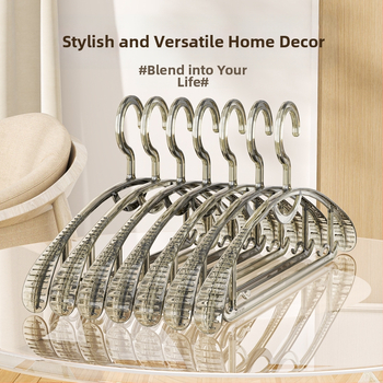 Κρεμάστρα ρούχων PET από Mom\'s Joy – παχύτερο σώμα με γάντζο, χωρίς ραφή, αντιολισθητική για οικιακή ή φοιτητική χρήση.