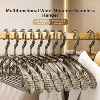 Κρεμάστρα ρούχων PET από Mom\'s Joy – παχύτερο σώμα με γάντζο, χωρίς ραφή, αντιολισθητική για οικιακή ή φοιτητική χρήση.