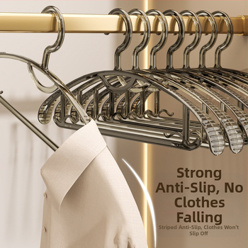 Κρεμάστρα ρούχων PET από Mom\'s Joy – παχύτερο σώμα με γάντζο, χωρίς ραφή, αντιολισθητική για οικιακή ή φοιτητική χρήση.