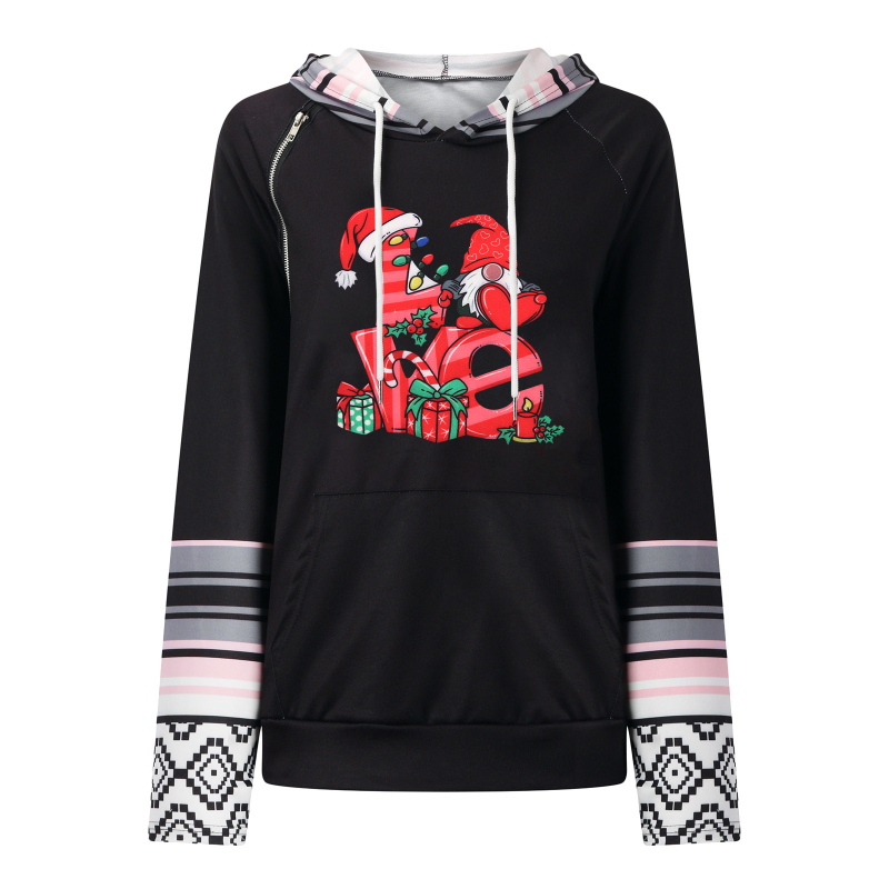 Džemperis su gobtuvu, išspausdintas dizainas, miesto laisvalaikio stilius, siauras kirpimas, skaitmeninis spausdinimas