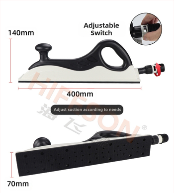 Χειροκίνητη σανίδα λείανσης με ρυθμιζόμενο ορθογώνιο τριβείο για λείανση, γυάλισμα και ξηρή λείανση με σύστημα αναρρόφησης σκόνης.