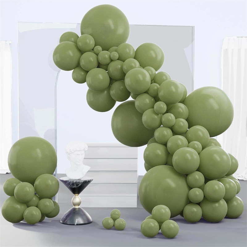 Lateks balionų girlianda, 70 vnt., apvalūs balionai vestuvėms ir šventėms