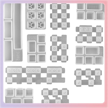 Μήτρα για καλύμματα πλήκτρων μηχανικού πληκτρολογητή – σιλικόνη, ακανόνιστο σχήμα, σχέδιο γατόπατου, προσαρμόσιμο