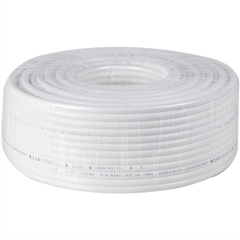 PE vamzdeliai vandens valymo įrenginiui – pynuotas tiekimo vamzdelis, modelis 2 taškai, ruloninė pakuotė