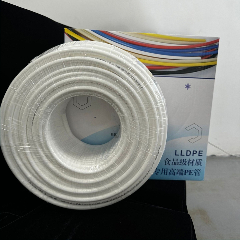 PE vamzdeliai vandens valymo įrenginiui – pynuotas tiekimo vamzdelis, modelis 2 taškai, ruloninė pakuotė