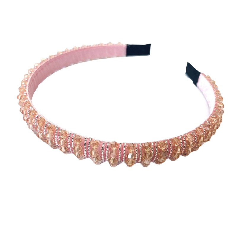 Лента за глава с кристални мъниста, ръчно плетена барокова лента за жените — Strings of poetry