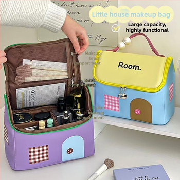 Τσαντάκι καλλυντικών, τετράγωνο σχήμα; ύφασμα Oxford; μοντέλο Dopamine καλλυντικό τσαντάκι; κατάλληλο για ταξίδι και αποθήκευση μακιγιάζ