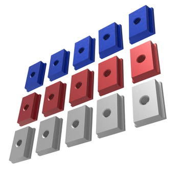 Σετ 10 τεμαχίων για ξυλουργικούς οδηγούς αυλάκωσης (T-slot) με βίδες M8T, παξιμάδια M8 και χειρολαβή — Βάρος: 0.4