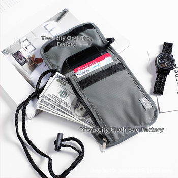 Αδιάβροχο νάιλον τσαντάκι διαβατηρίου με προστασία RFID, πολυλειτουργικός οργανωτής εγγράφων για ταξίδια, τσάντα ώμου messenger, μοντέλο 016