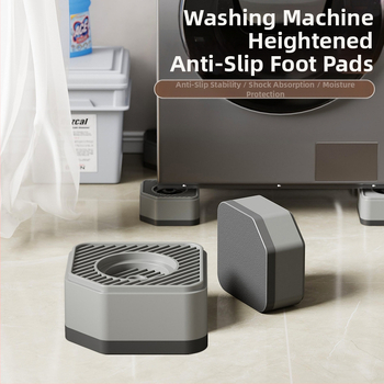 Pėdų pagalvėlė skalbyklei ir šaldytuvui – priešslidinė, reguliuojama, judama, nereikia montuoti, iš plastiko