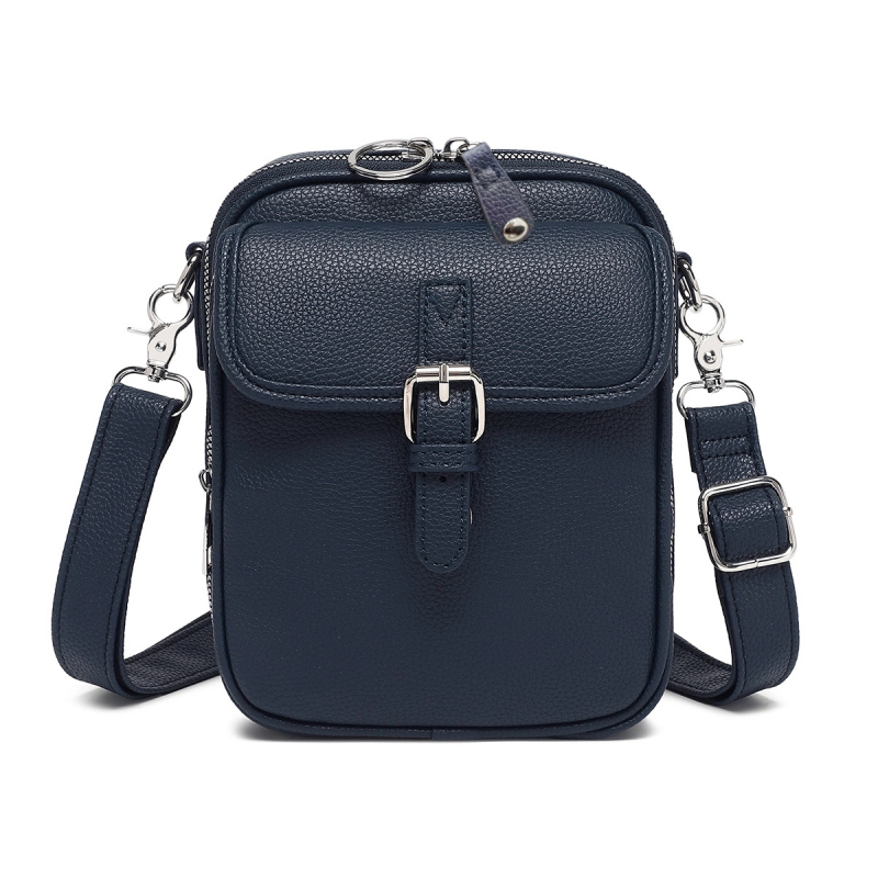 Unisex crossbody torba od PU, vertikalno kvadratnog oblika, zatvarač, unutarnji pretinci za telefon i identifikacijsku karticu s tajnim pretincem