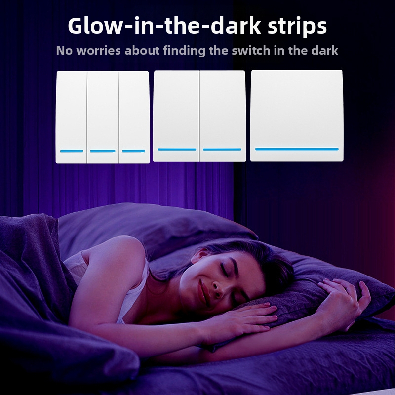 Belainis nuotolinio valdymo išjungiklio modulis, 220V, be laidų, lipdomas montavimas; ABS korpusas; 85-240V 3C diapazonas; Wen Guanghui