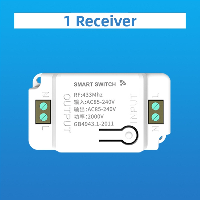 Belainis nuotolinio valdymo išjungiklio modulis, 220V, be laidų, lipdomas montavimas; ABS korpusas; 85-240V 3C diapazonas; Wen Guanghui