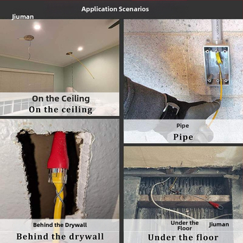 Dispozitiv multisecțiuni pentru ghidarea cablurilor în plafon, cu cârlig de tras cabluri