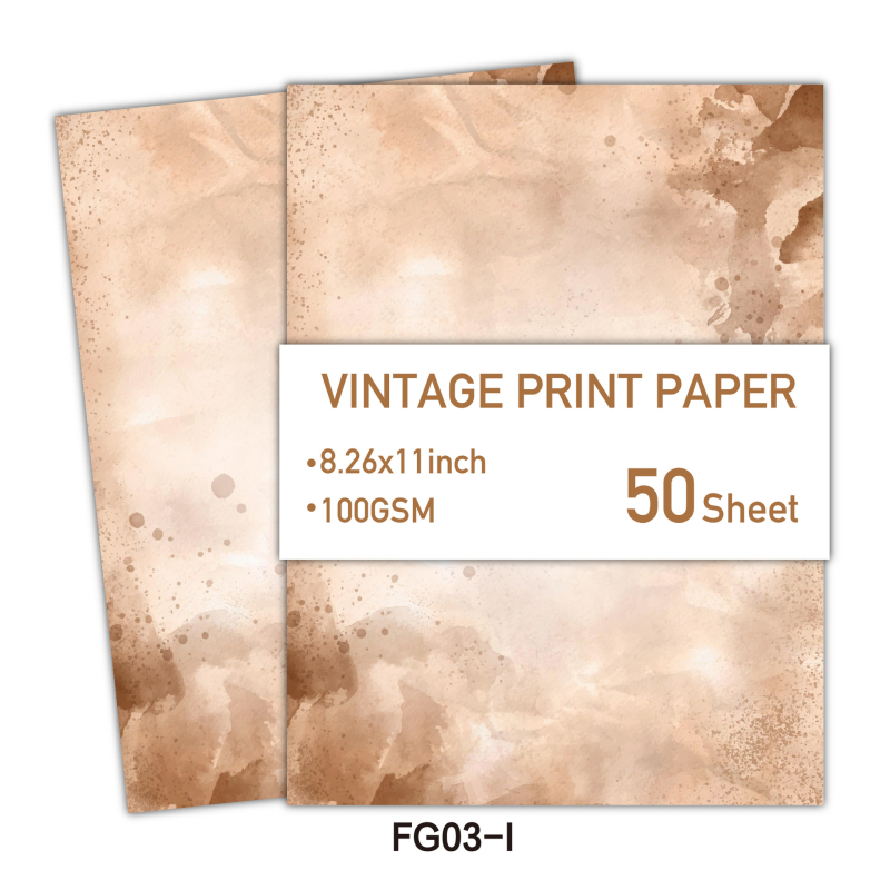 A4 dvipusis laiškų popierius DIY dienoraščiui su retro stiliumi