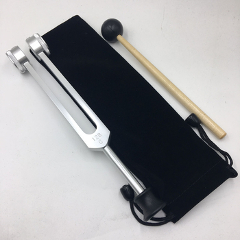Alumíniumötvözet tuning fork készlet: 128 Hz, 256 Hz és 512 Hz, háromszög állvánnyal vagy alapzattal, Baiyao