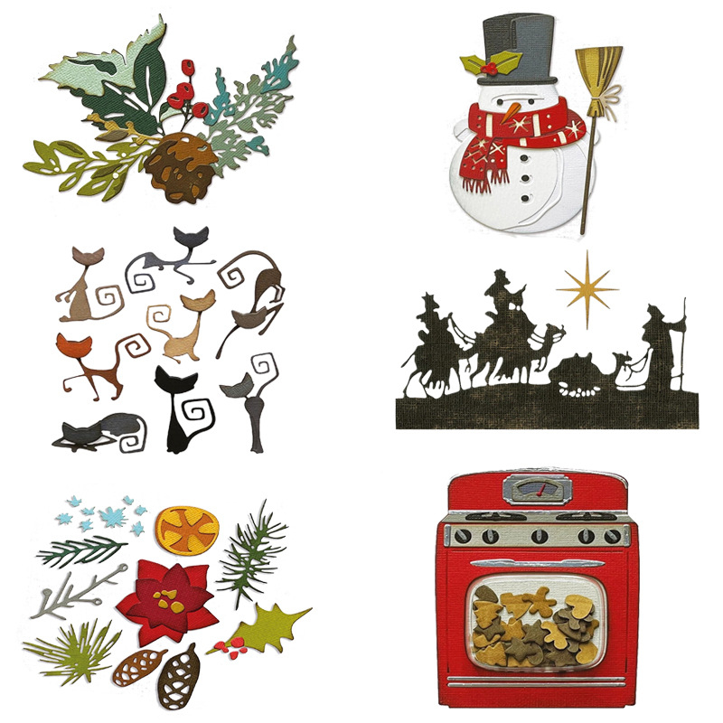 Fém kivágó sablon DIY tervezői dekorációkhoz, kézzel készített, rajzfilm stílusú