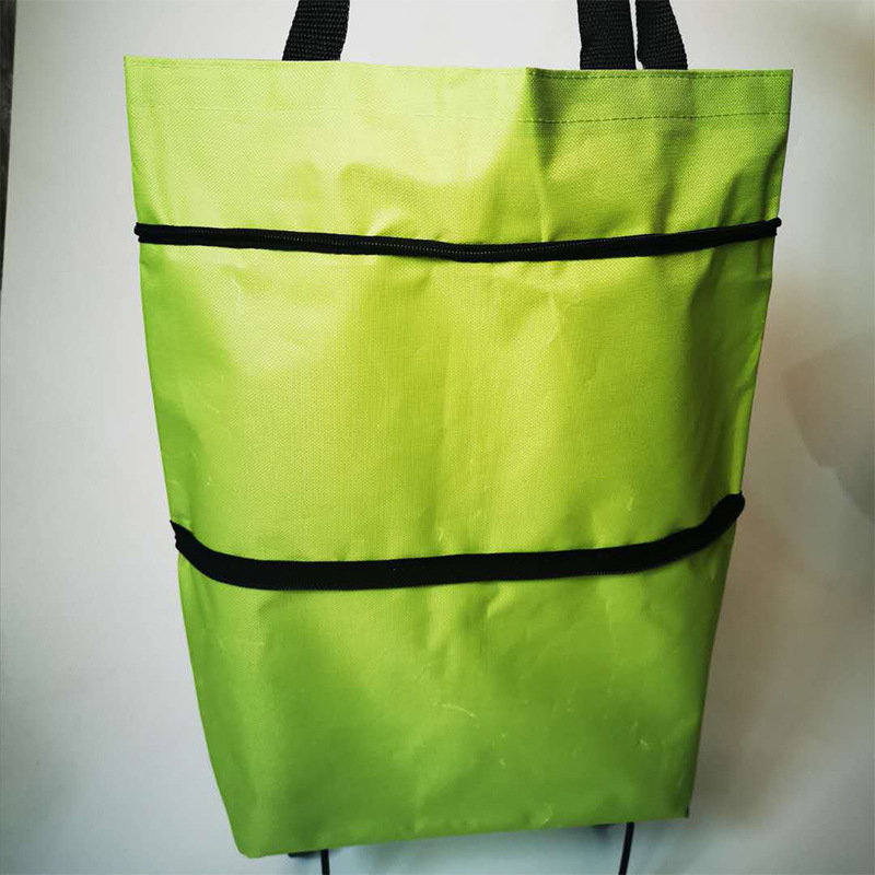 Sulankstoma nešiojama pirkinių tašė su ratukais, Oxford audinys, atspari vandeniui, maksimali apkrova 15 kg