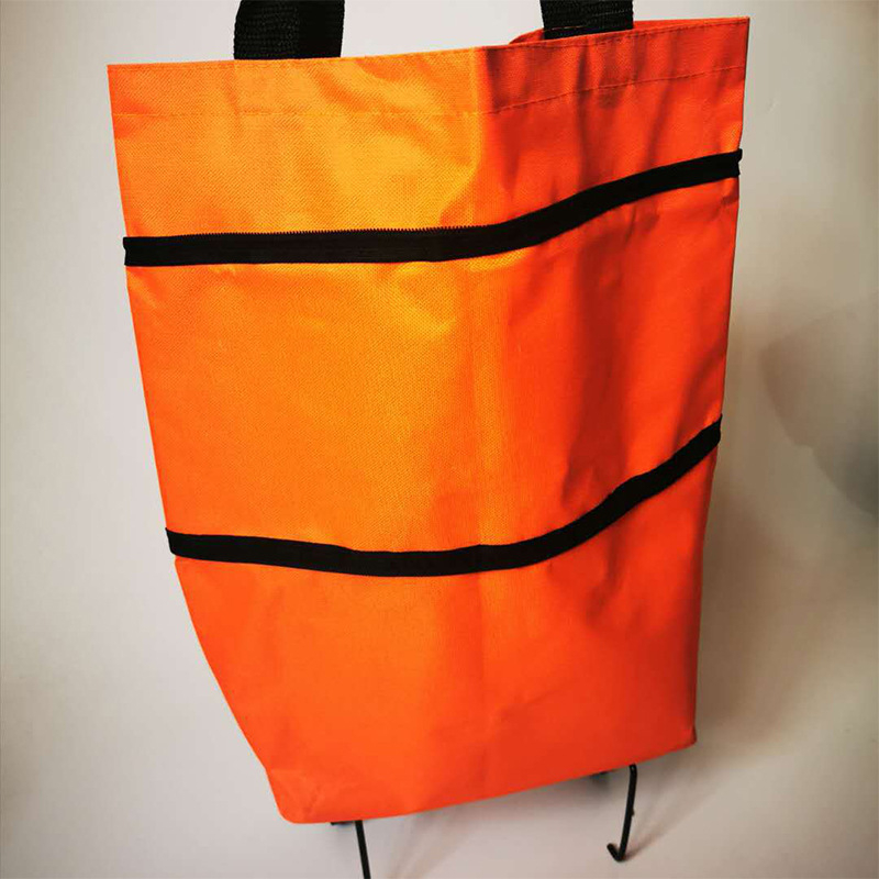 Sulankstoma nešiojama pirkinių tašė su ratukais, Oxford audinys, atspari vandeniui, maksimali apkrova 15 kg