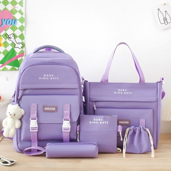 Σχολικό σακίδιο: καμβάς, αδιάβροχο, μεγάλος χώρος, ελαφρύ, εργονομικός σχεδιασμός με καμπύλο ιμάντα ώμου