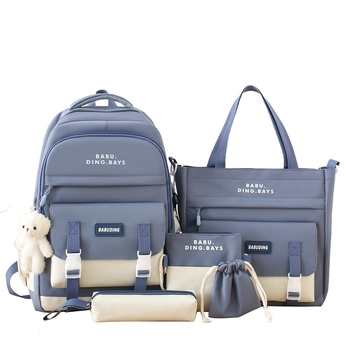 Σχολικό σακίδιο: καμβάς, αδιάβροχο, μεγάλος χώρος, ελαφρύ, εργονομικός σχεδιασμός με καμπύλο ιμάντα ώμου