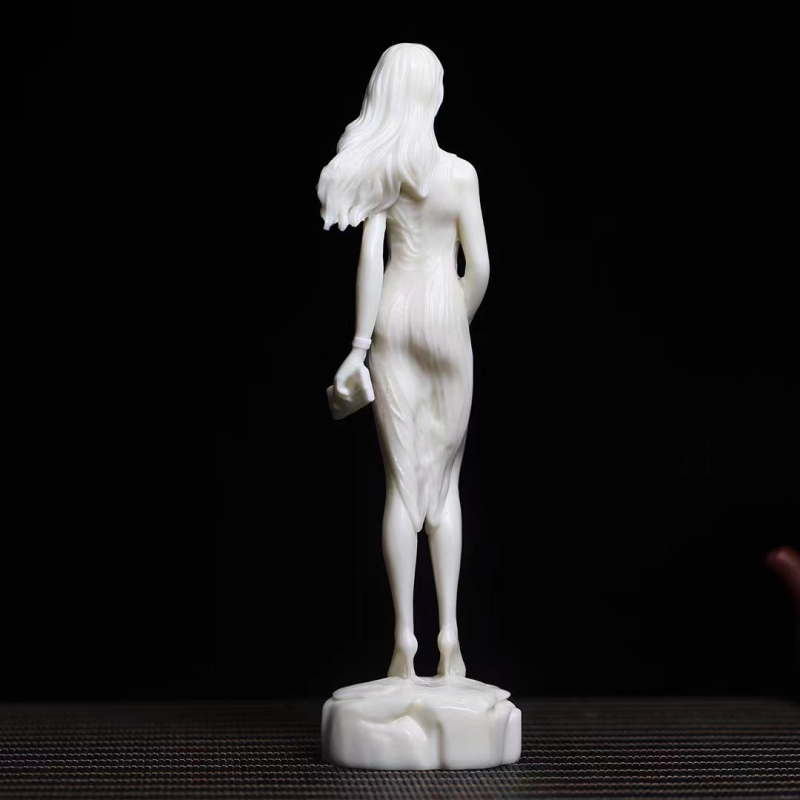 Pandantiv de artă — sculptură din fruct de fildeș în stil modern minimalist pentru decorul casei (Material: fruct de fildeș; Brand: Woody Home; Stil: Simplitate modernă; Categoria: Pandantiv de artă)