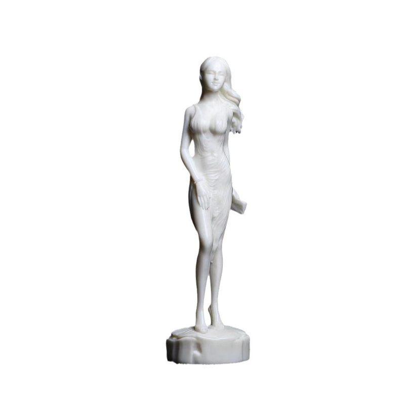Pandantiv de artă — sculptură din fruct de fildeș în stil modern minimalist pentru decorul casei (Material: fruct de fildeș; Brand: Woody Home; Stil: Simplitate modernă; Categoria: Pandantiv de artă)