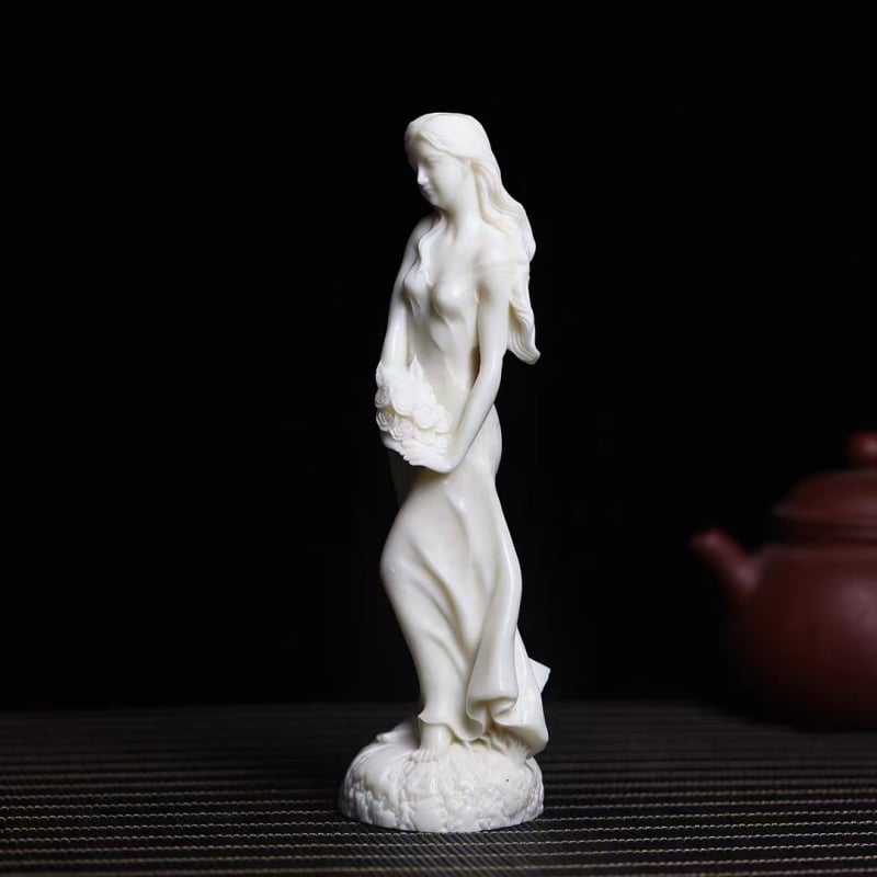 Pandantiv de artă — sculptură din fruct de fildeș în stil modern minimalist pentru decorul casei (Material: fruct de fildeș; Brand: Woody Home; Stil: Simplitate modernă; Categoria: Pandantiv de artă)