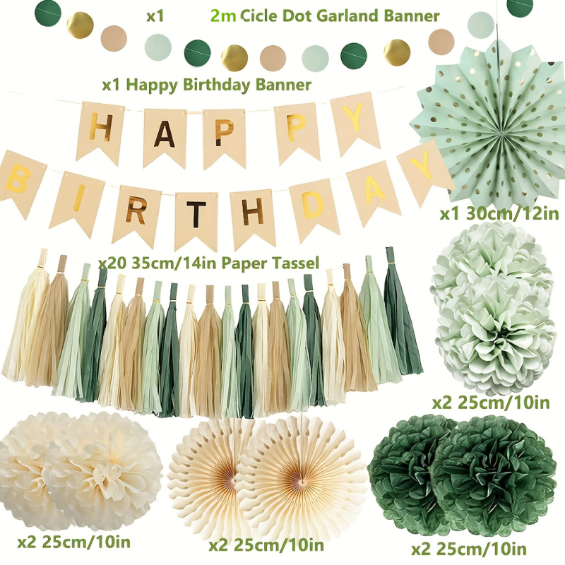 Papírfánérvkészlet papírsziromokkal virágokkal születésnapi dekorációhoz (Anyag: Papír; Kategória: Függő díszek; Termék kategória: helyszín rendezési kellékek; Stílus: 26768176753)