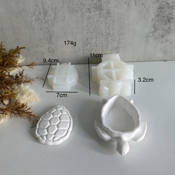 Σιλικονούχο καλούπι σε μορφή χελώνας με καπάκι για ψήσιμο και αποθήκευση — ακανόνιστο σχήμα