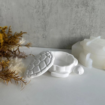 Σιλικονούχο καλούπι σε μορφή χελώνας με καπάκι για ψήσιμο και αποθήκευση — ακανόνιστο σχήμα