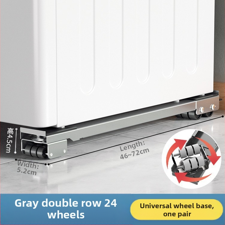 Skalbimo mašinos pagrindas su šoko atsparumu, aukščio reguliavimu ir judančiais universaliais ratais