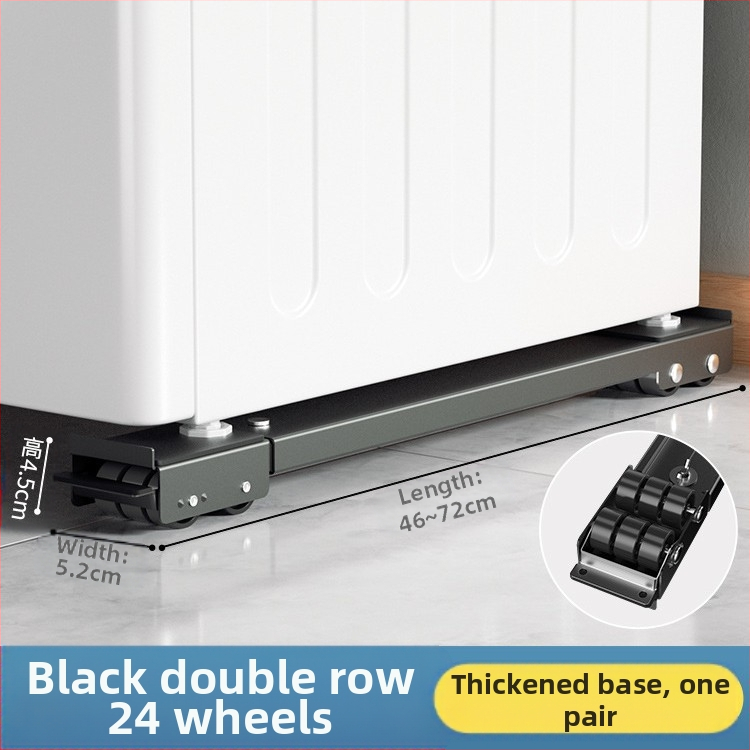 Skalbimo mašinos pagrindas su šoko atsparumu, aukščio reguliavimu ir judančiais universaliais ratais