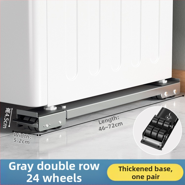 Skalbimo mašinos pagrindas su šoko atsparumu, aukščio reguliavimu ir judančiais universaliais ratais