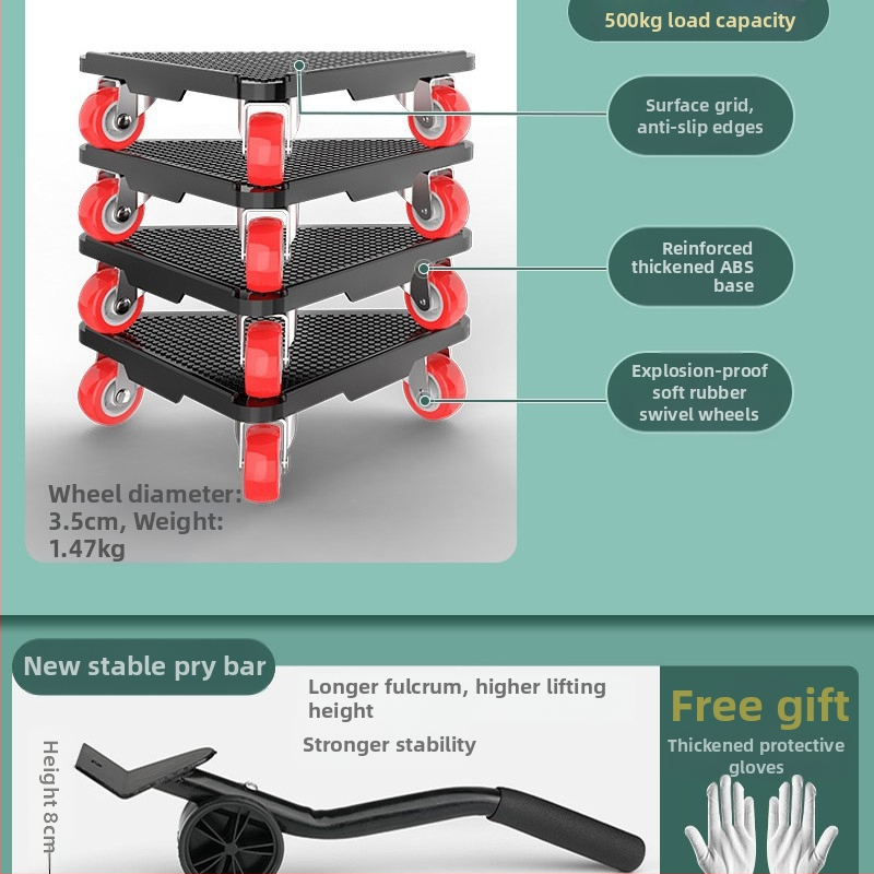 Skalbimo mašinos pagrindas su šoko atsparumu, aukščio reguliavimu ir judančiais universaliais ratais